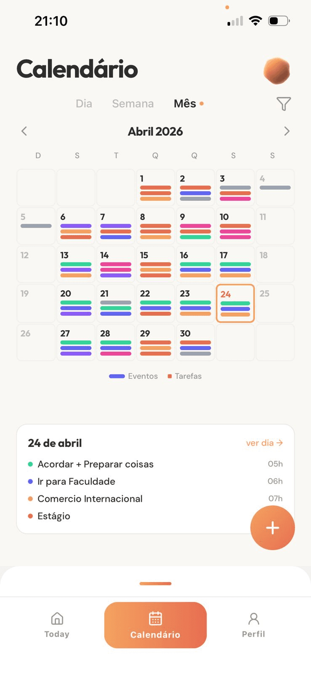 Calendar view
